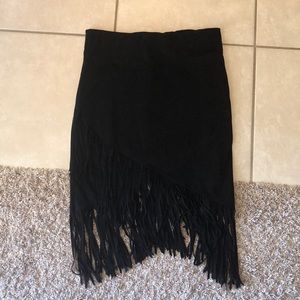 Black Stringy Skirt